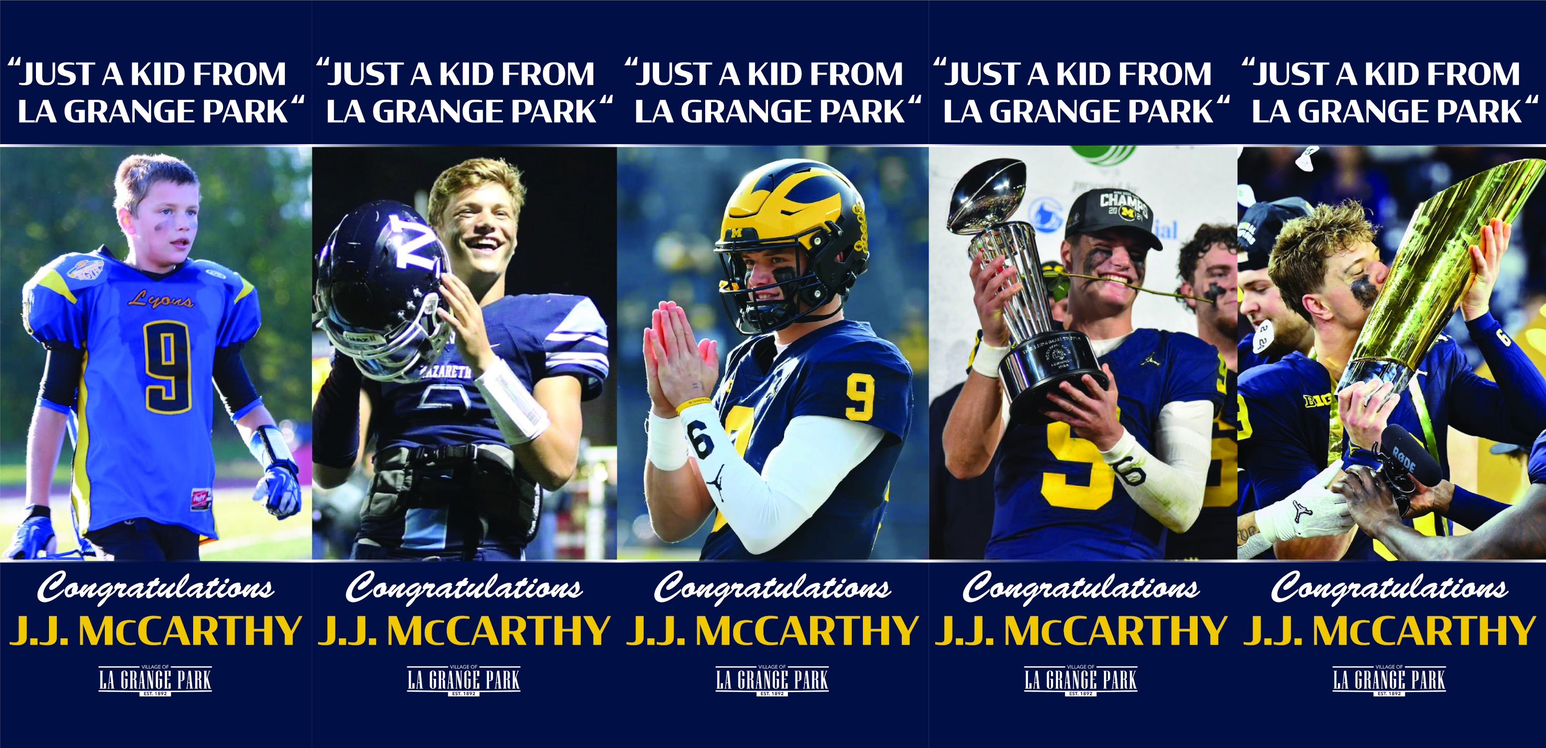 Campaign cover image for Community Campaign - J.J. McCarthy Banner Auction