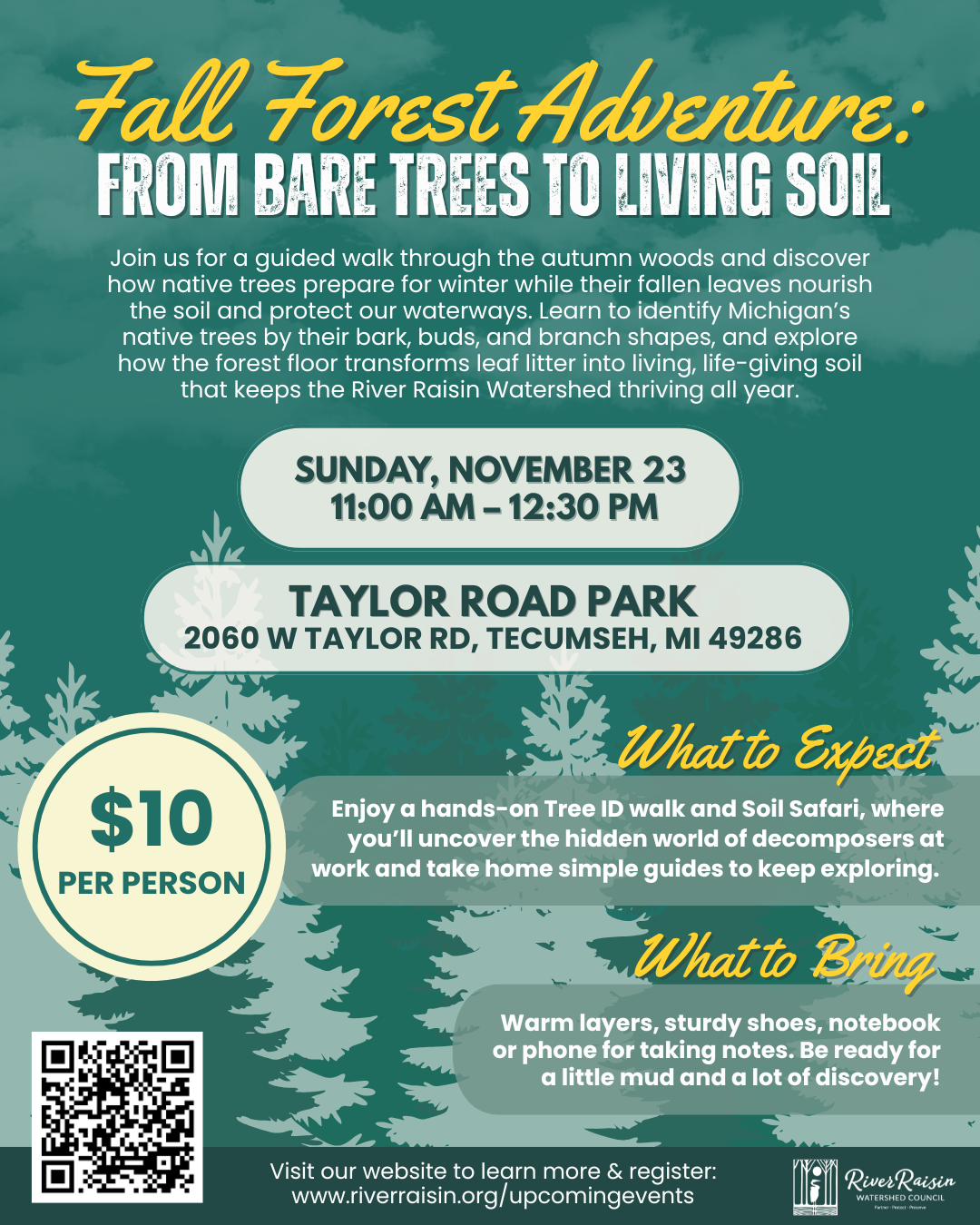 Campaign cover image for Fall Forest Adventure: From Bare Trees to Living Soil