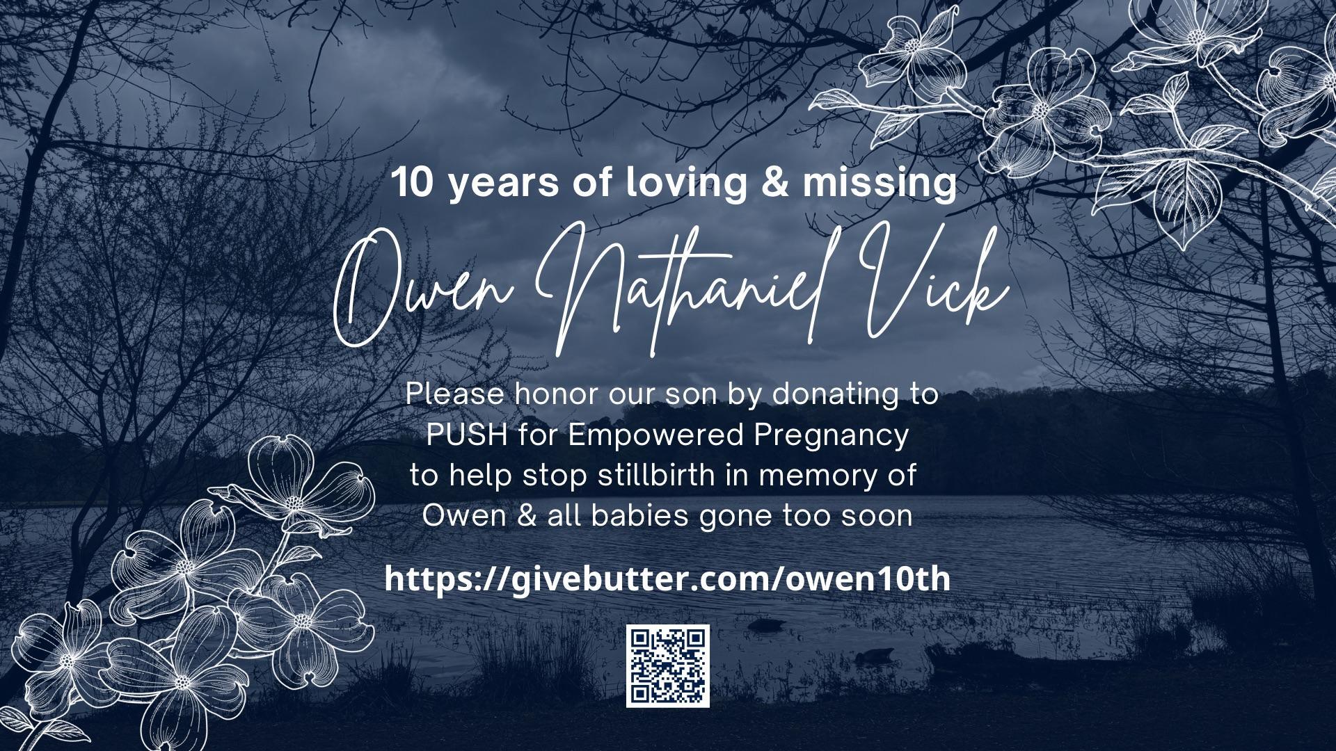 Campaign cover image for Help to Stop Stillbirth on Owen's 10th Birthday