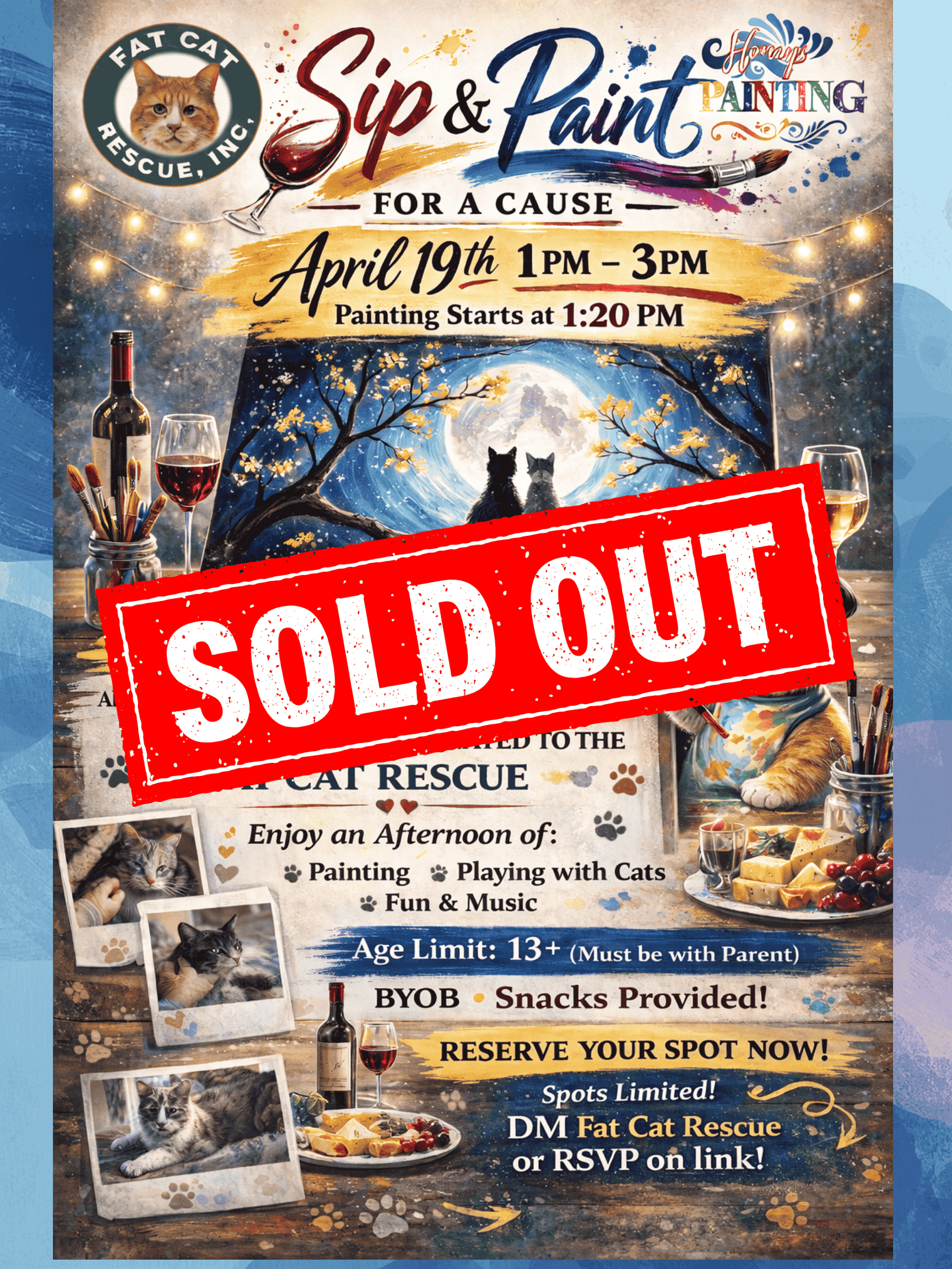 Campaign cover image for SOLD OUT Sip and Paint for a Cause