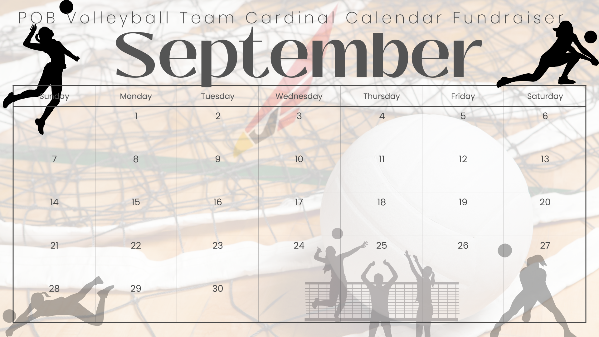 Campaign cover image for POB Volleyball - Fill the Calendar