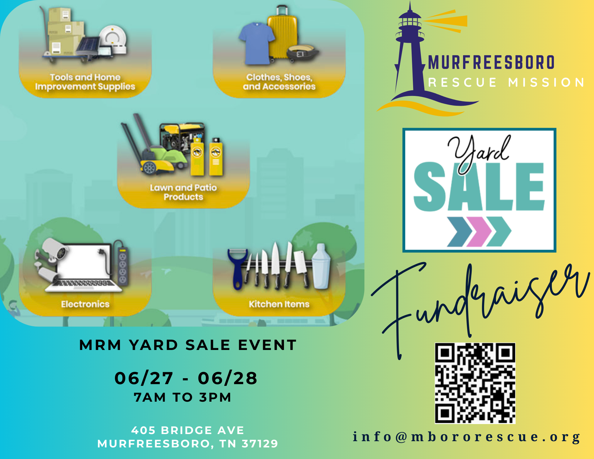 Campaign cover image for MRM Yard Sale Event - Read More Below!