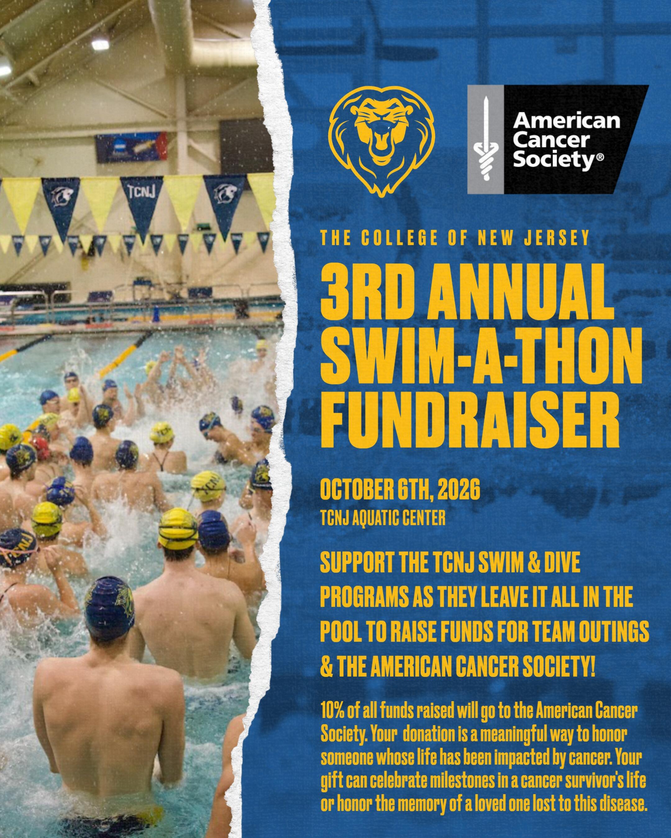 Campaign cover image for 3rd Annual TCNJ Swim-A-Thon