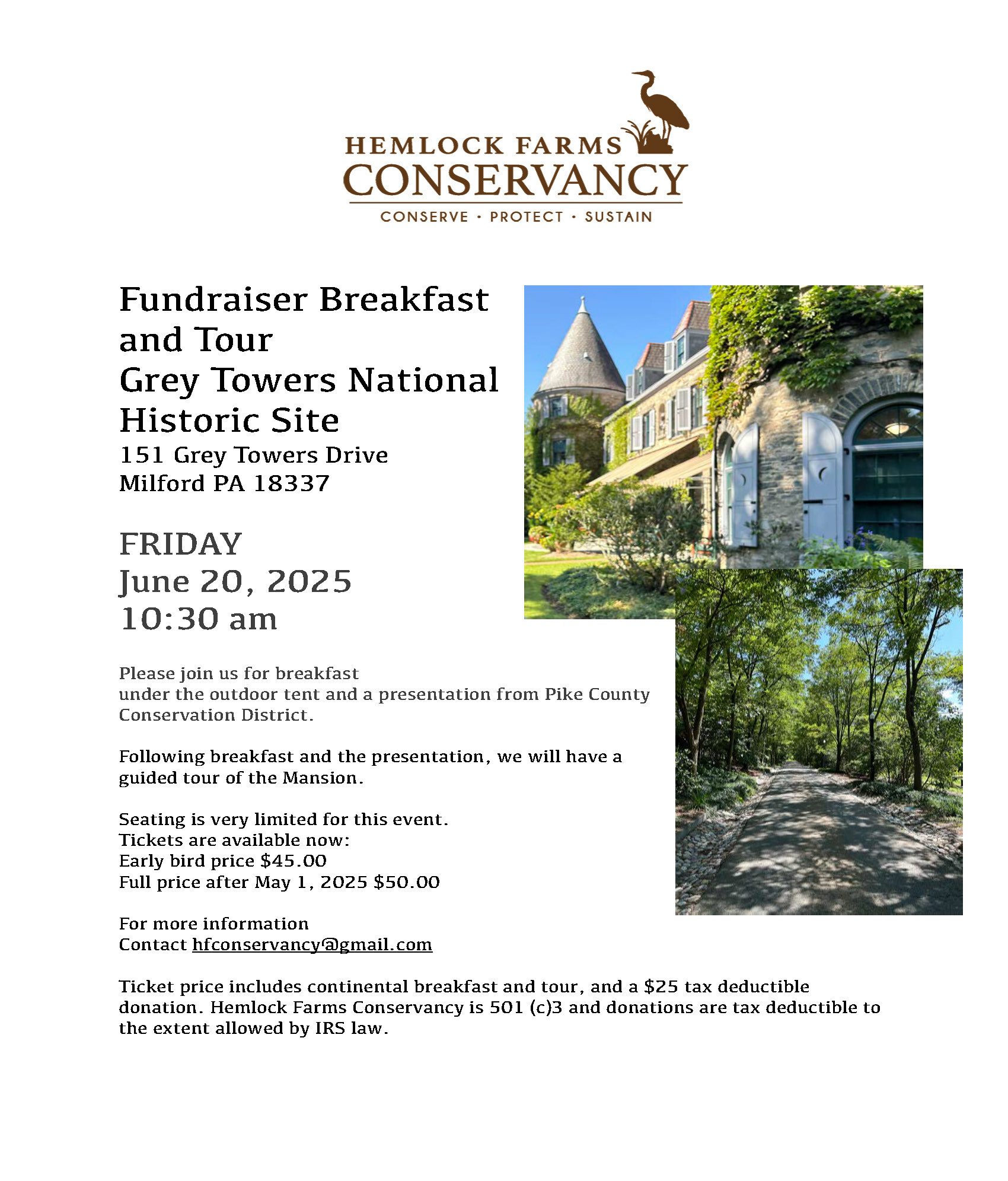 Campaign cover image for 2025 Grey Towers Fundraiser Breakfast and Tour