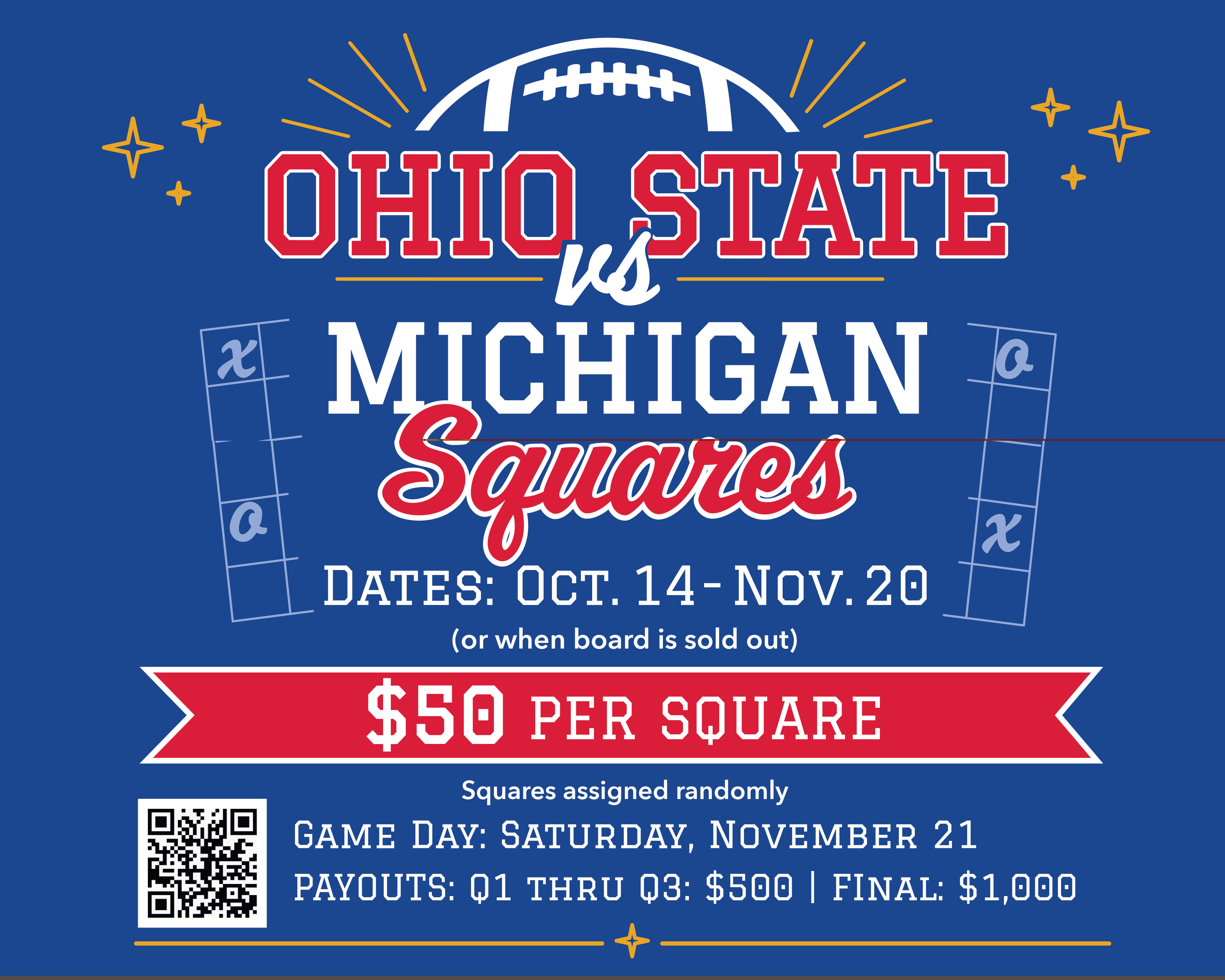 Campaign cover image for SQUARES -- Ohio State vs. Michigan (November 28, 2026)