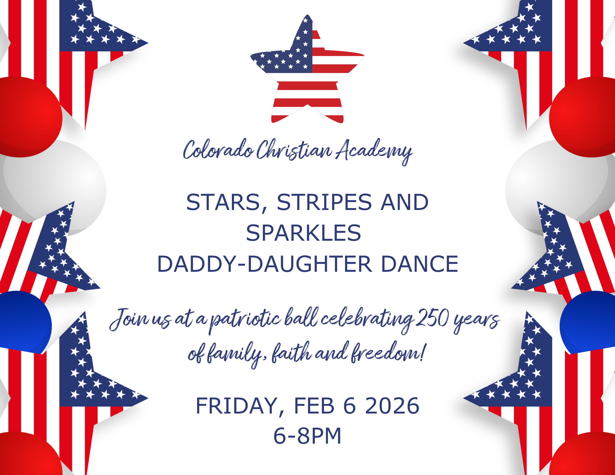 Campaign cover image for Stars, Stripes and Sparkles Daddy-Daughter Dance