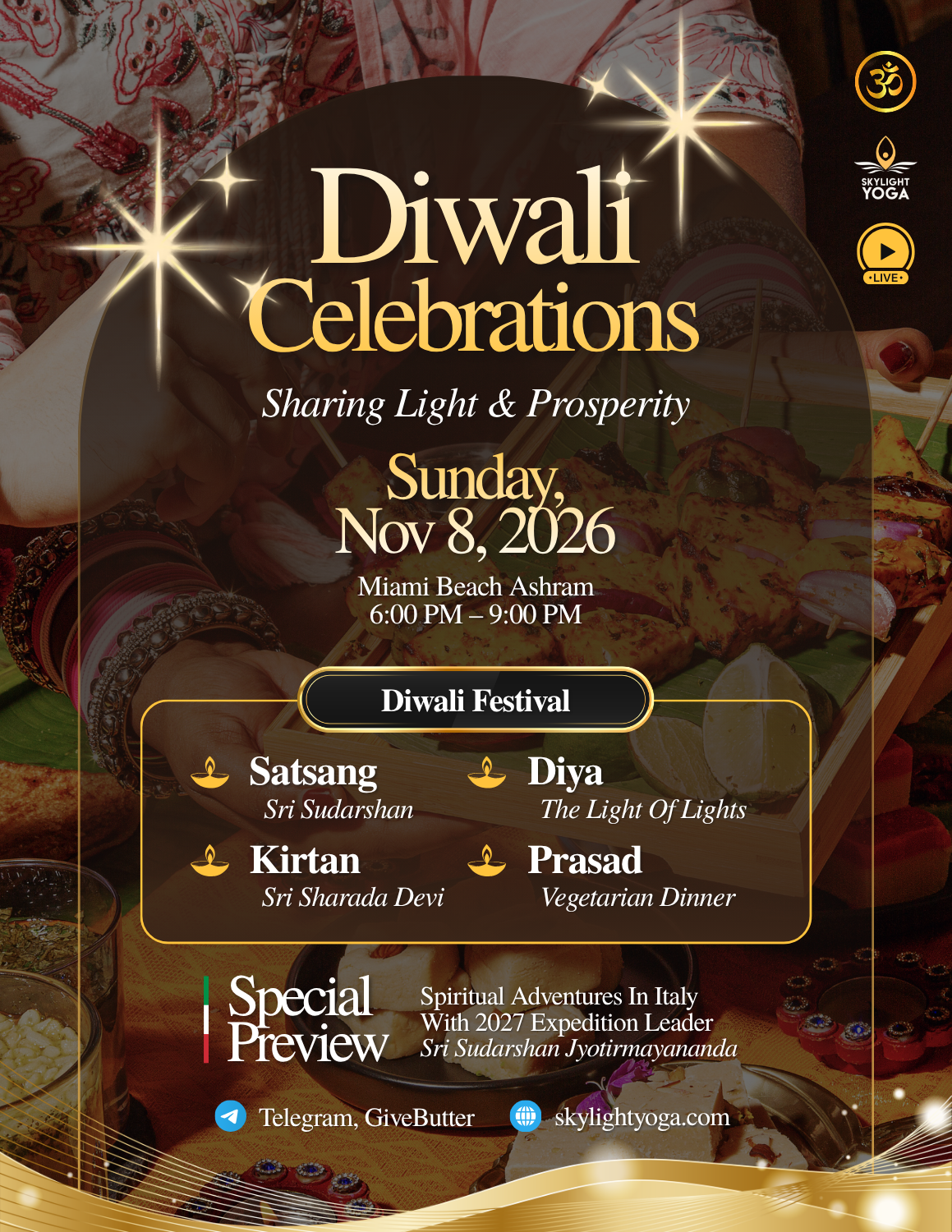 Campaign cover image for Diwali Celebrations at Miami Beach Ashram