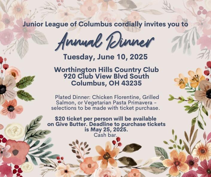 Campaign cover image for 2024-2025: The Junior League of Columbus' Annual Dinner