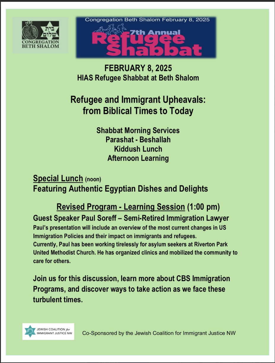 Campaign cover image for HIAS Refugee Shabbat