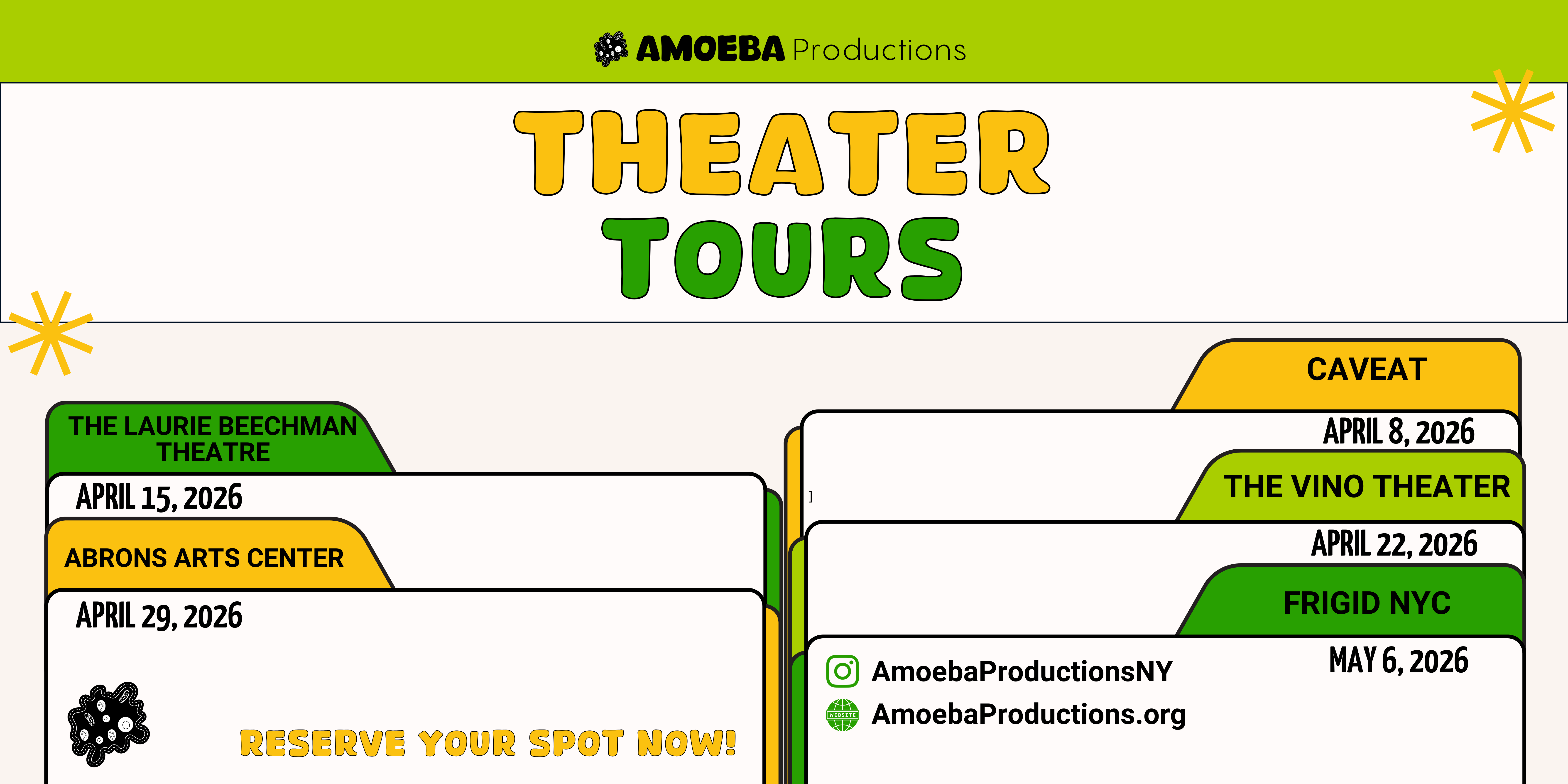 Campaign cover image for Theater Tours - Week 2 - The Laurie Beechman Theatre