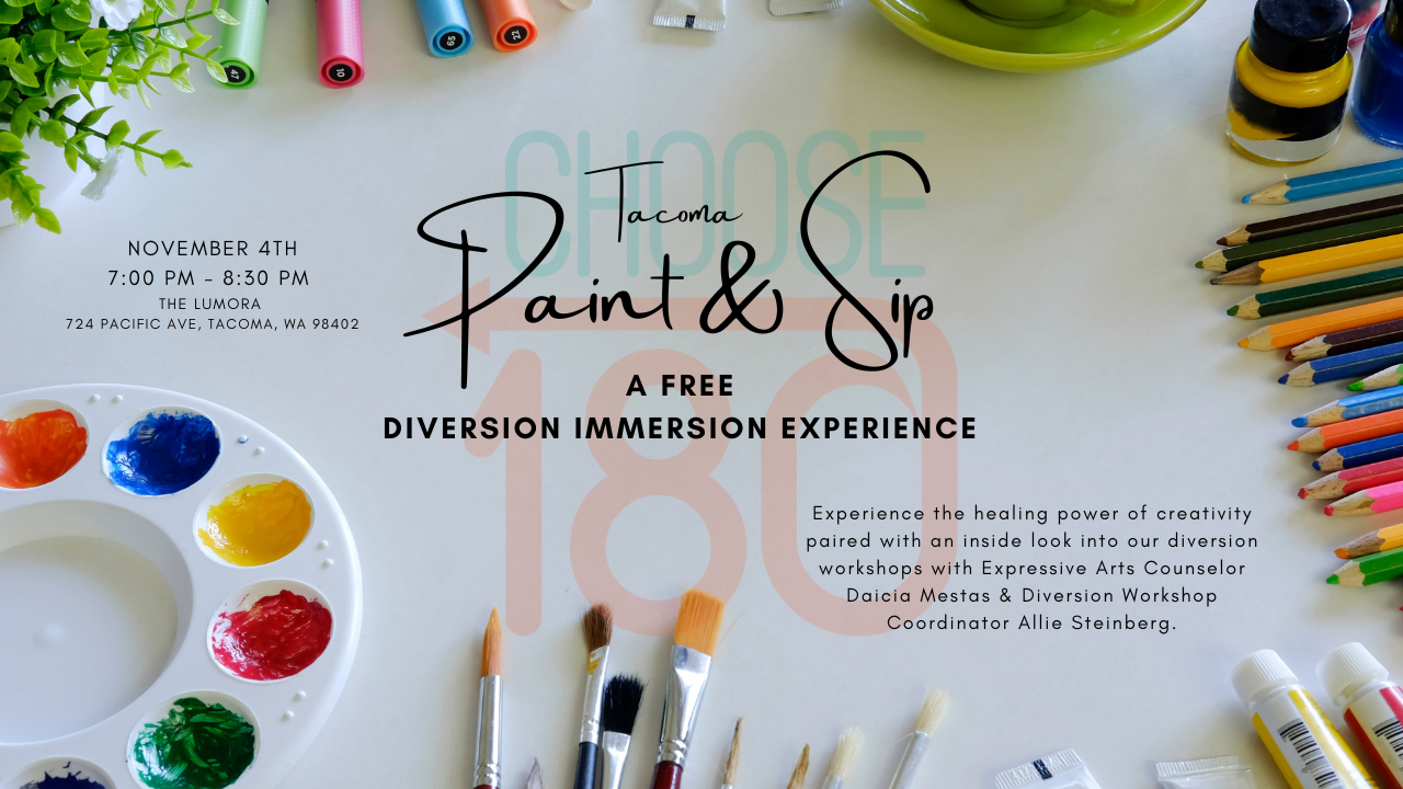 Campaign cover image for CHOOSE 180  Tacoma Paint  & Sip (Free)
