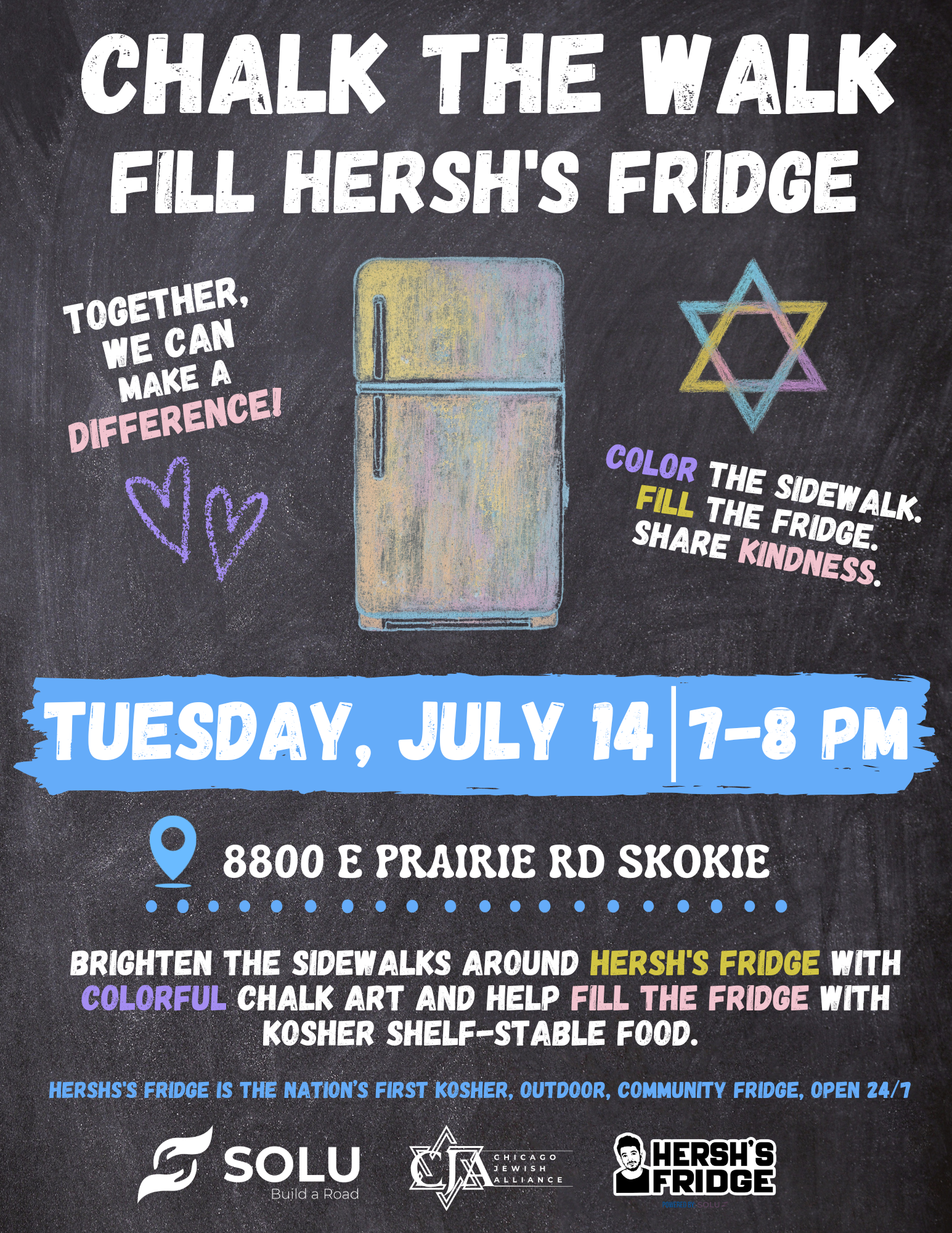 Campaign cover image for CJA: Chalk the Walk: Fill Hersh's Fridge