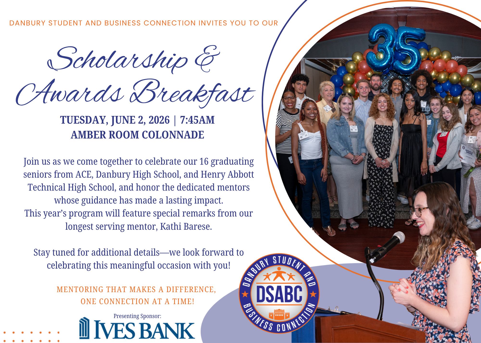 Campaign cover image for 2026 DSABC Scholarship & Awards Breakfast