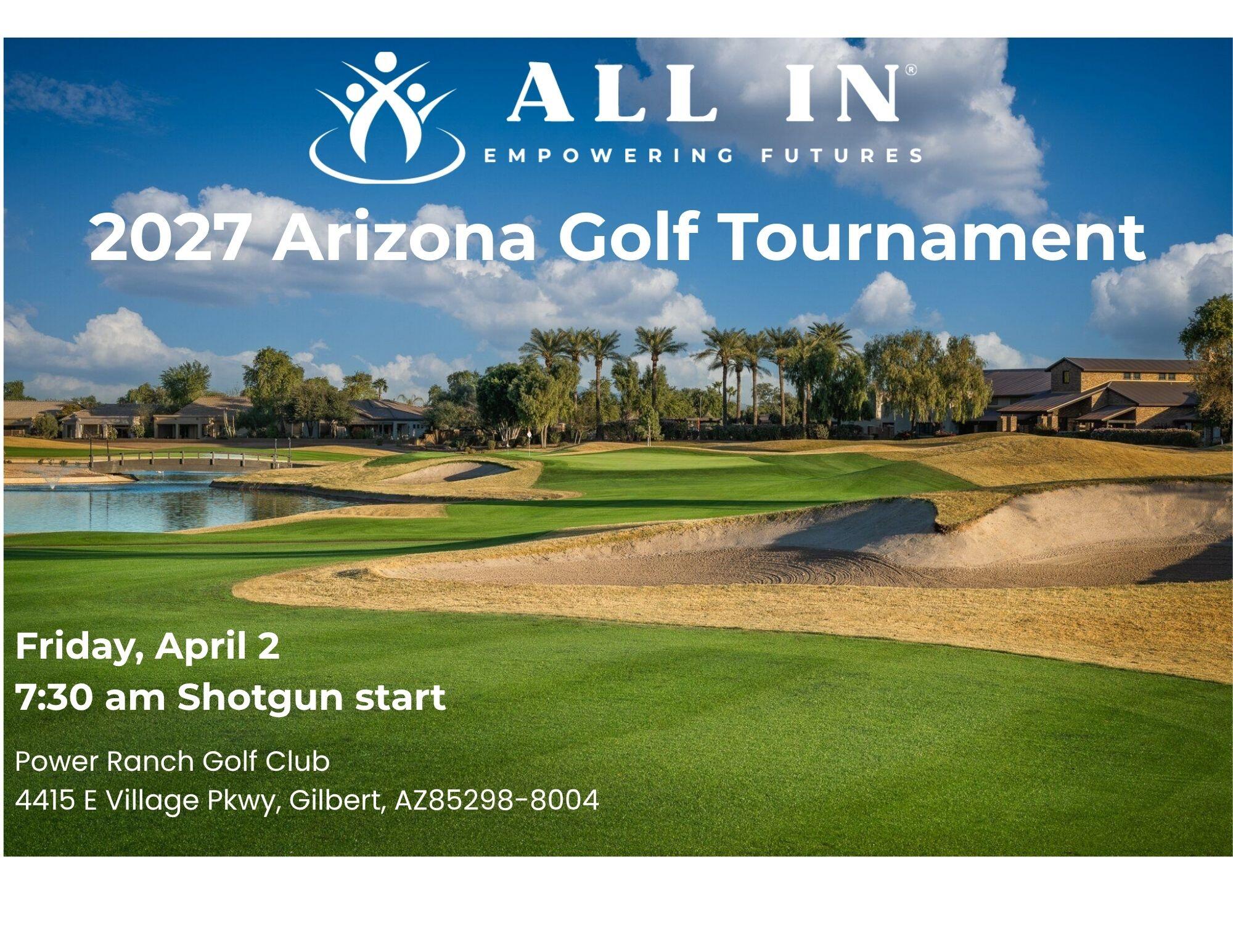 Campaign cover image for Arizona ALL IN Golf Tournament 2027