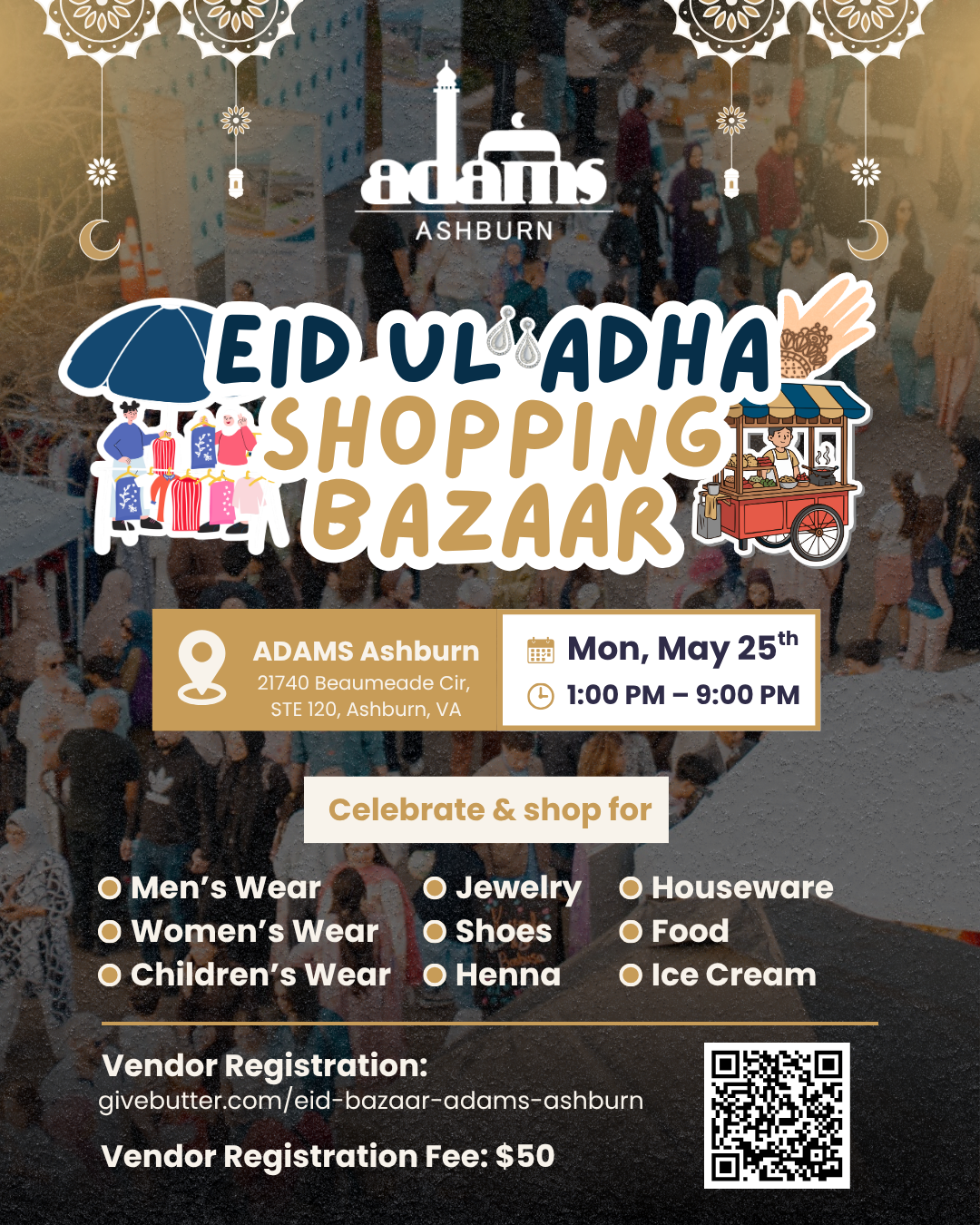 Campaign cover image for Eid Ul Adha Shopping Bazaar - ADAMS Ashburn