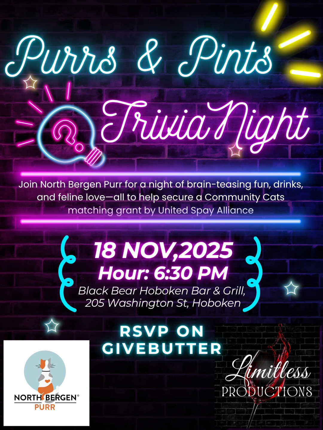 Campaign cover image for Purrs & Pints: Trivia Night at Black Bear