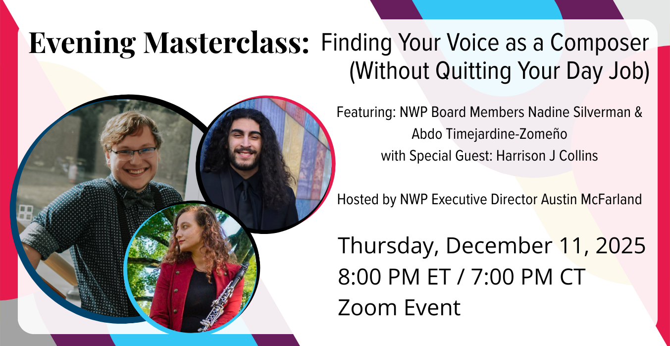 Campaign cover image for Evening Masterclass: Finding Your Voice as a Composer (Without Quitting Your Day Job)