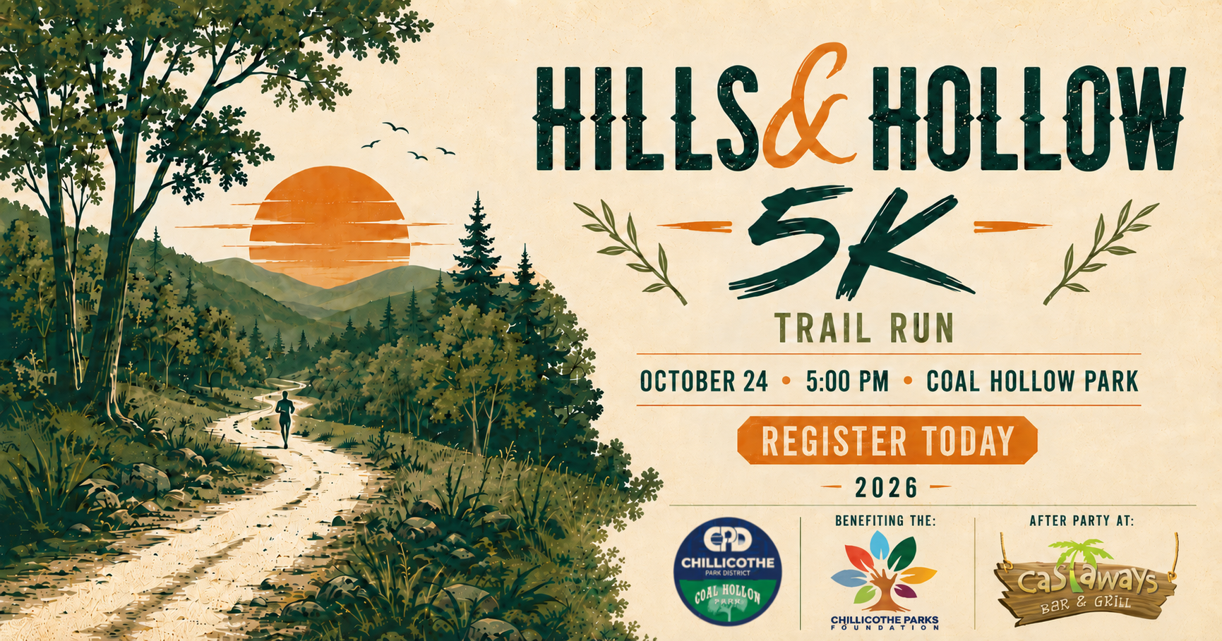 Campaign cover image for 2026 Hills & Hollow 5K Run