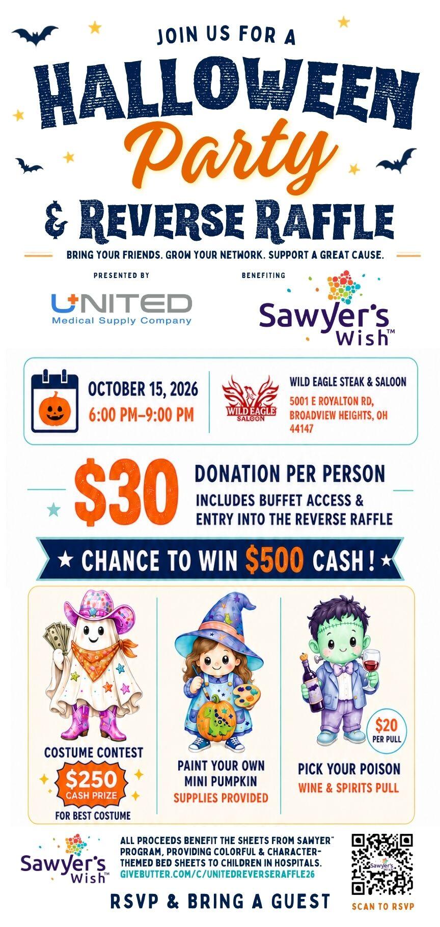 Campaign cover image for UNITED Haunted Reverse Raffle & Halloween Costume Party