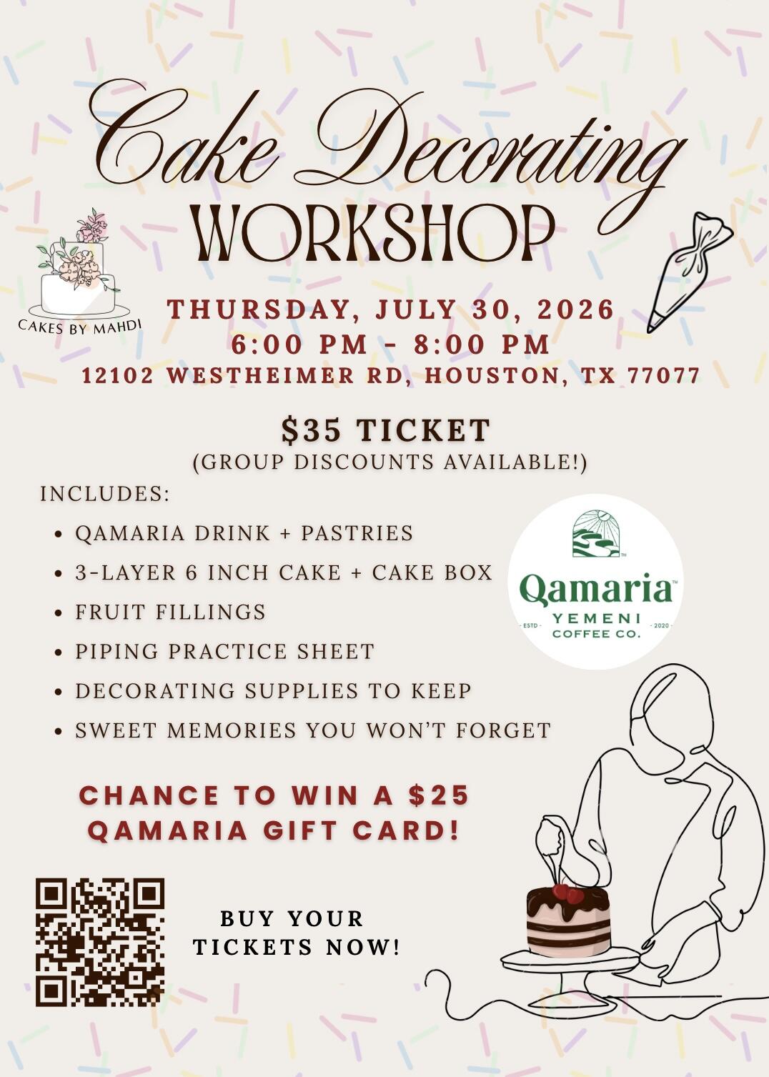 Campaign cover image for Qamaria Cake Decorating Workshop