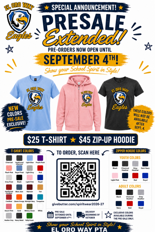 Campaign cover image for Spirit Wear Pre-Order 2026-2027
