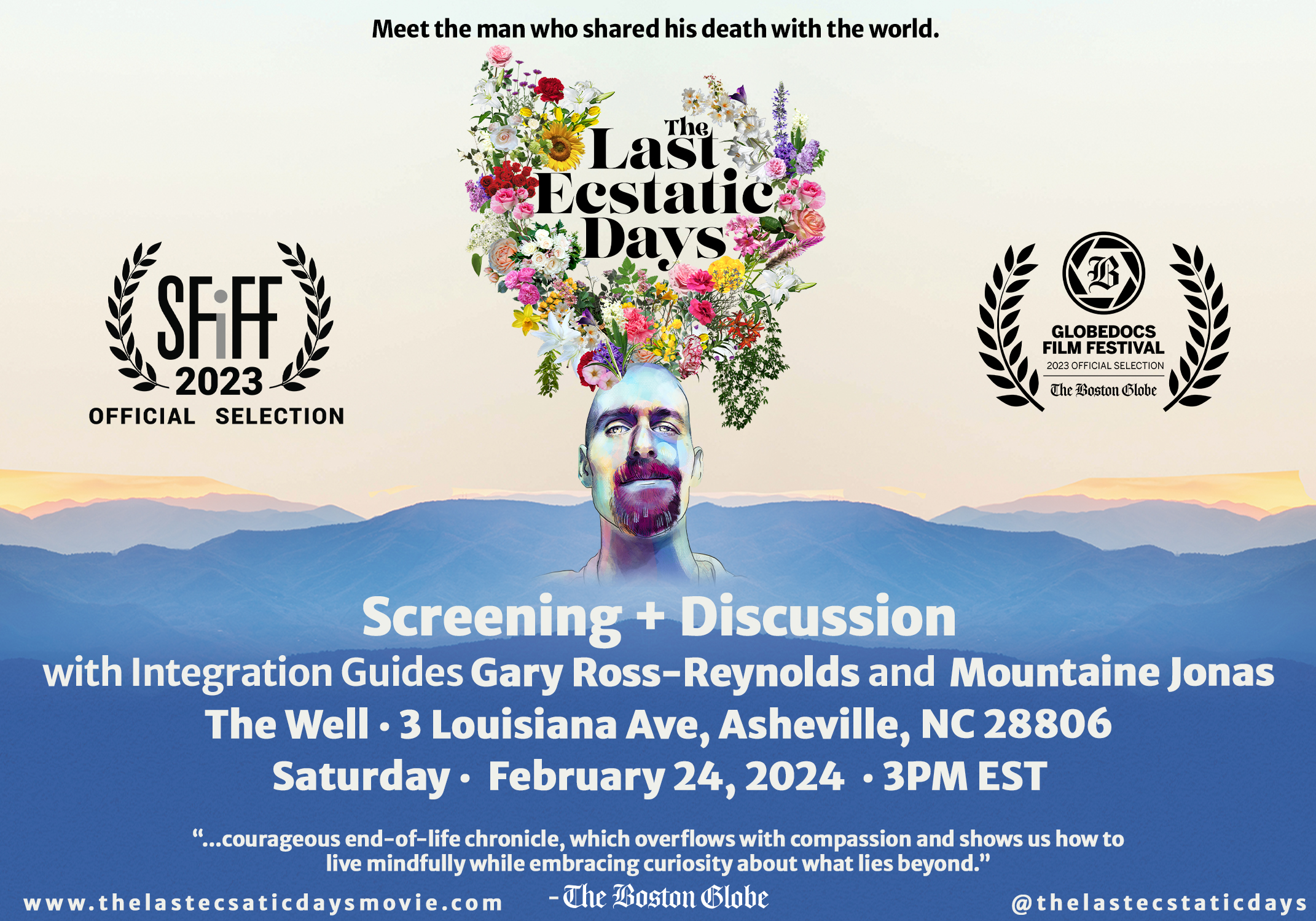 Campaign cover image for "The Last Ecstatic Days" Screening #2 with Integration Guides Gary Ross-Reynolds and Mountaine Jonas (**LGBTQIA+ Focused **)