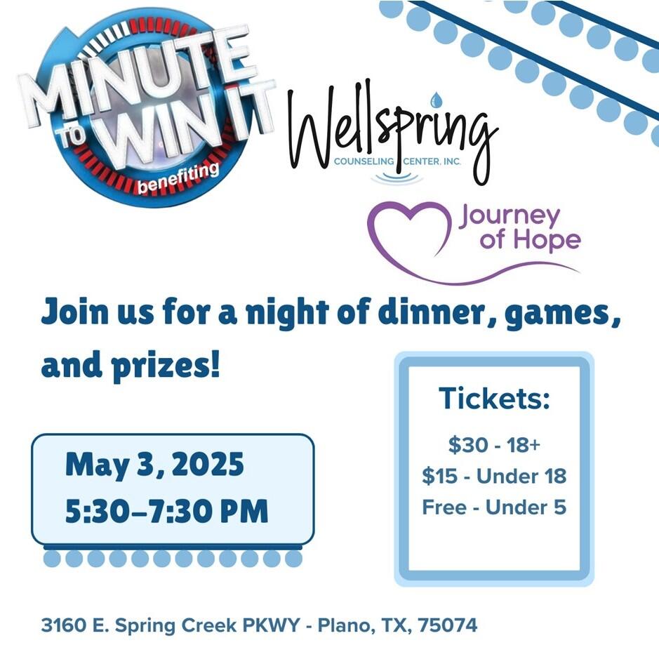Campaign cover image for Minute to Win It for Wellspring and Journey of Hope