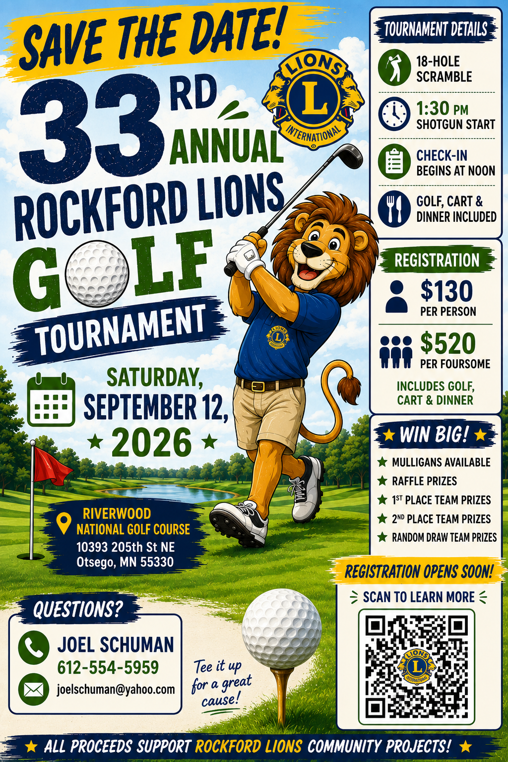 Campaign cover image for 33rd AnnualRockford Lions Golf Tournament