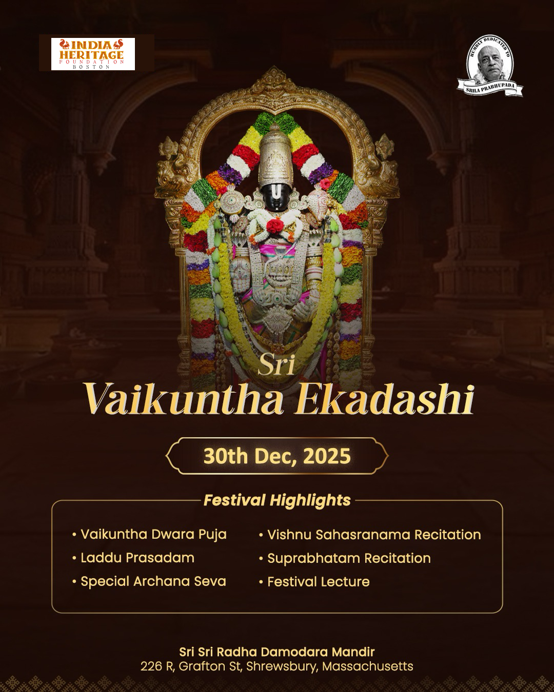 Campaign cover image for Sri Vaikuntha Ekadashi Seva
