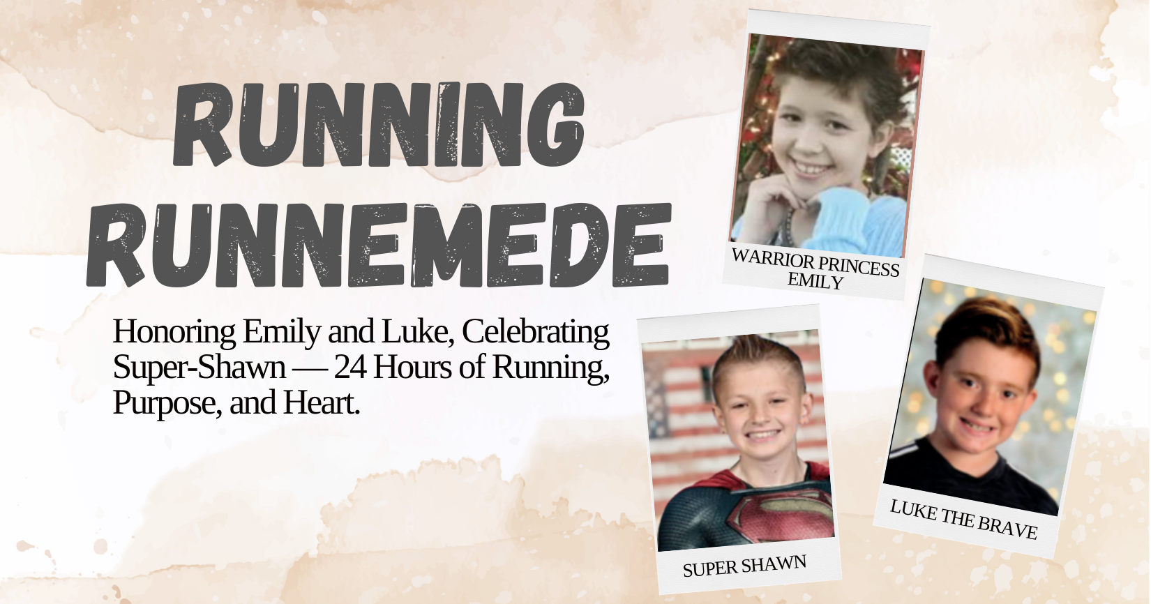 Campaign cover image for Powered by Purpose: Christian Whipple Runs 24 Hours Through Runnemede for Pediatric Cancer Warriors