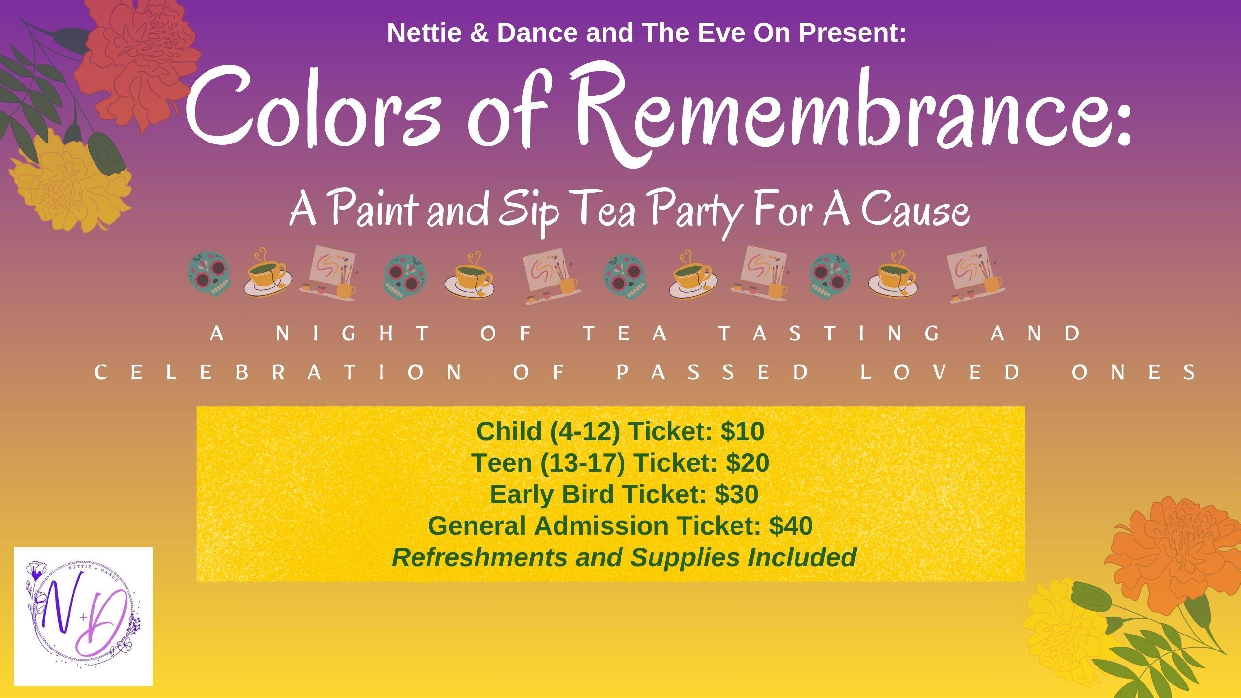 Campaign cover image for Colors of Remembrance: A Paint and Sip Tea Party For A Cause