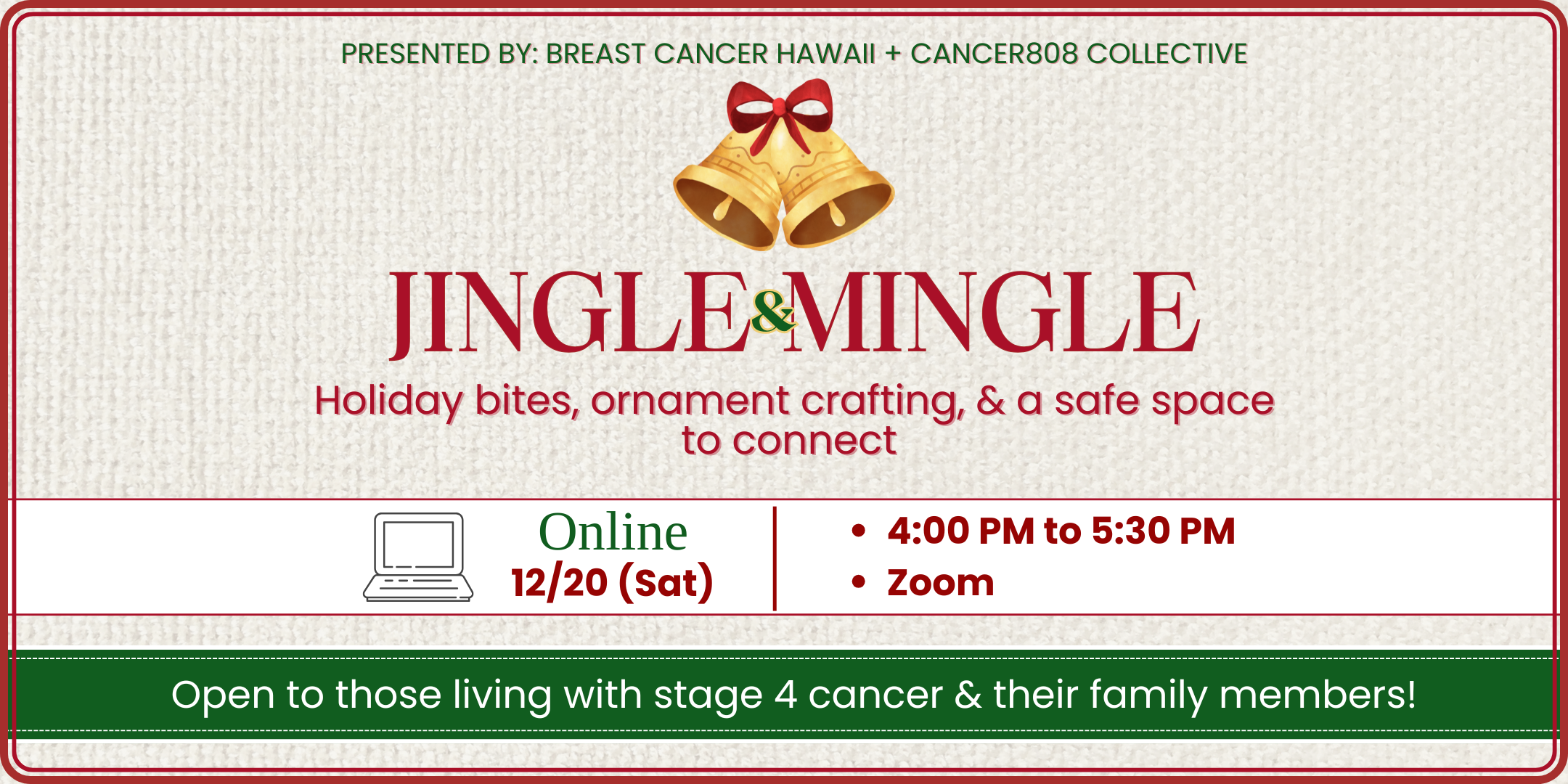 Campaign cover image for Jingle & Mingle (Online)