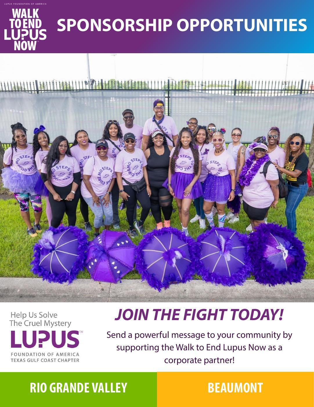 Campaign cover image for Sponsor the 2026 Beaumont Walk to End Lupus Now