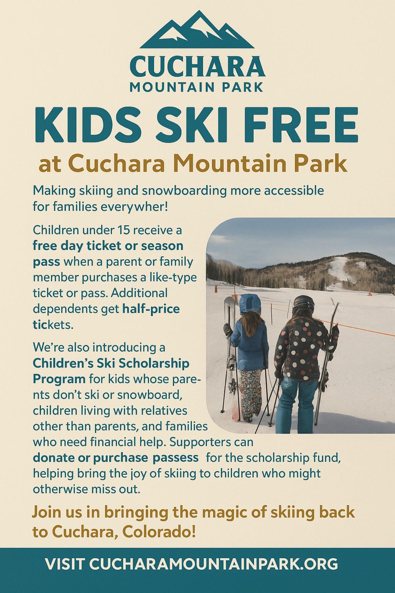 Campaign cover image for Kids Ski and Snowboard Season Pass and Day Ticket Scholarship Program