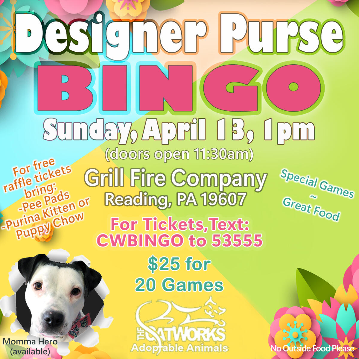 Campaign cover image for Catworks Designer Purse Bingo - April 13, 2025