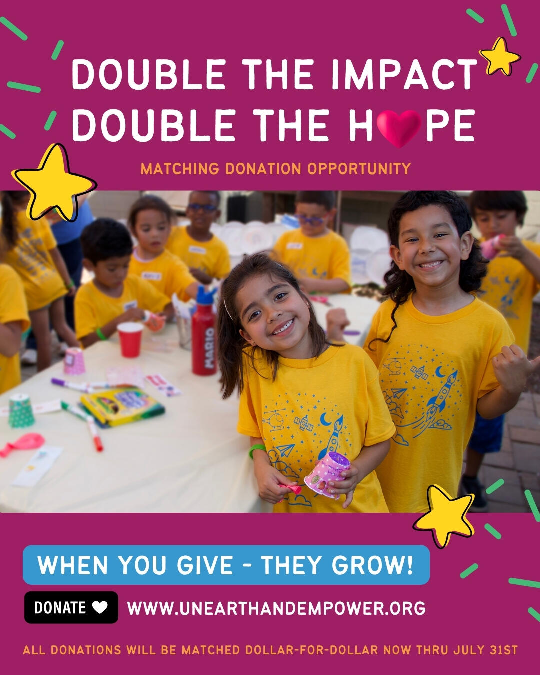 Campaign cover image for Double the Impact. Double the H❤️PE!