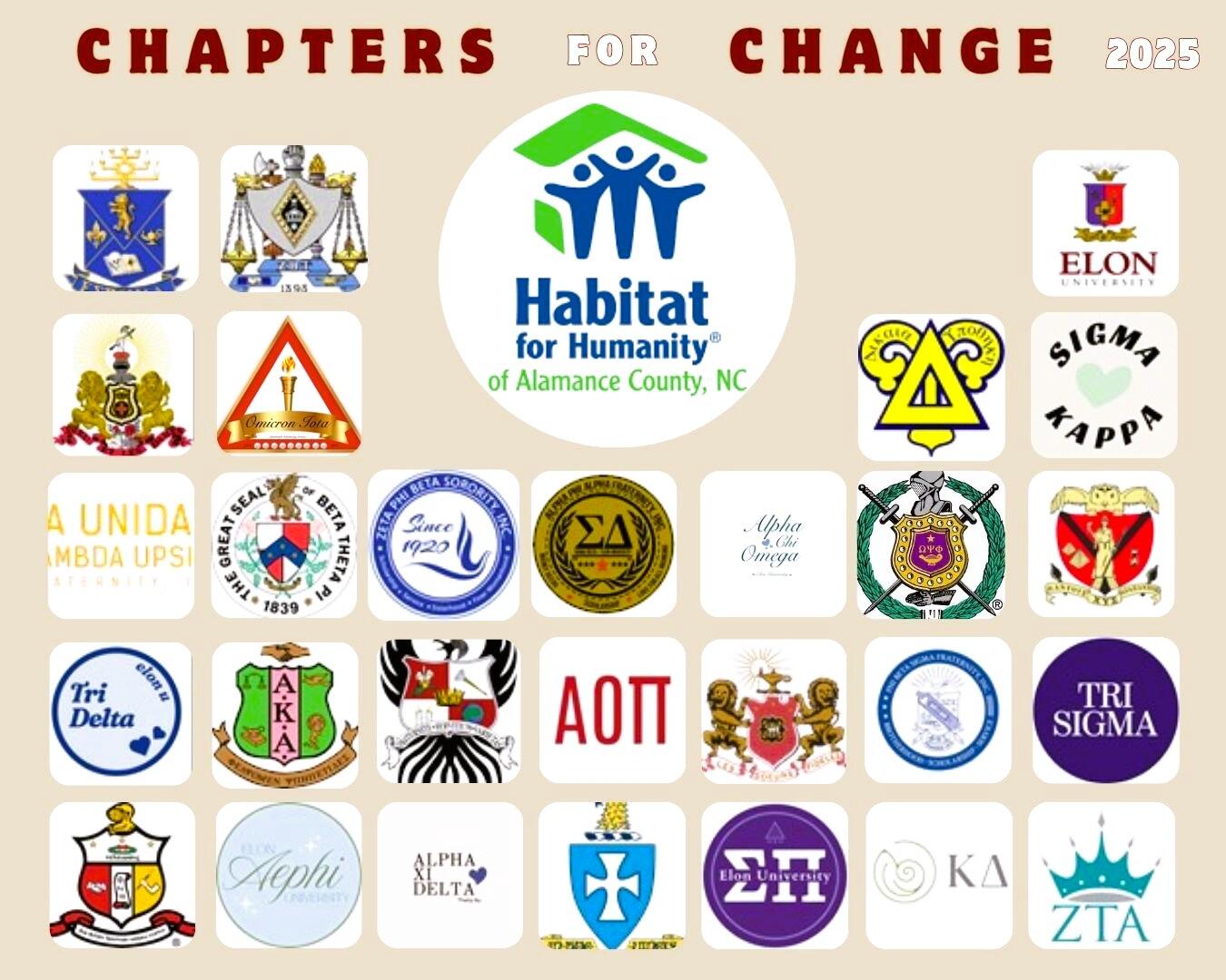 Campaign cover image for Chapters for Change at Elon University 2025
