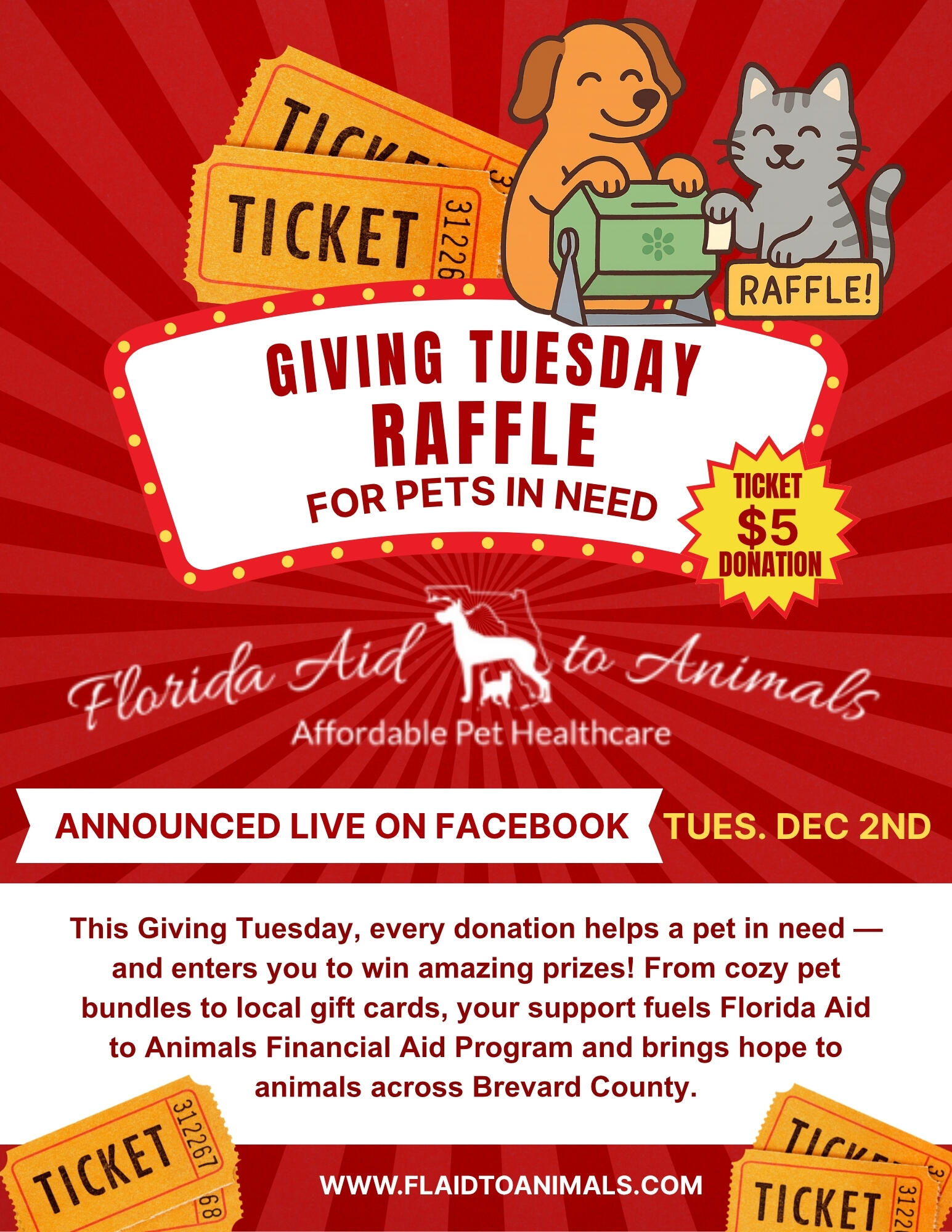 Campaign cover image for Paws for a Cause: Giving Tuesday Raffle for Pets in Need