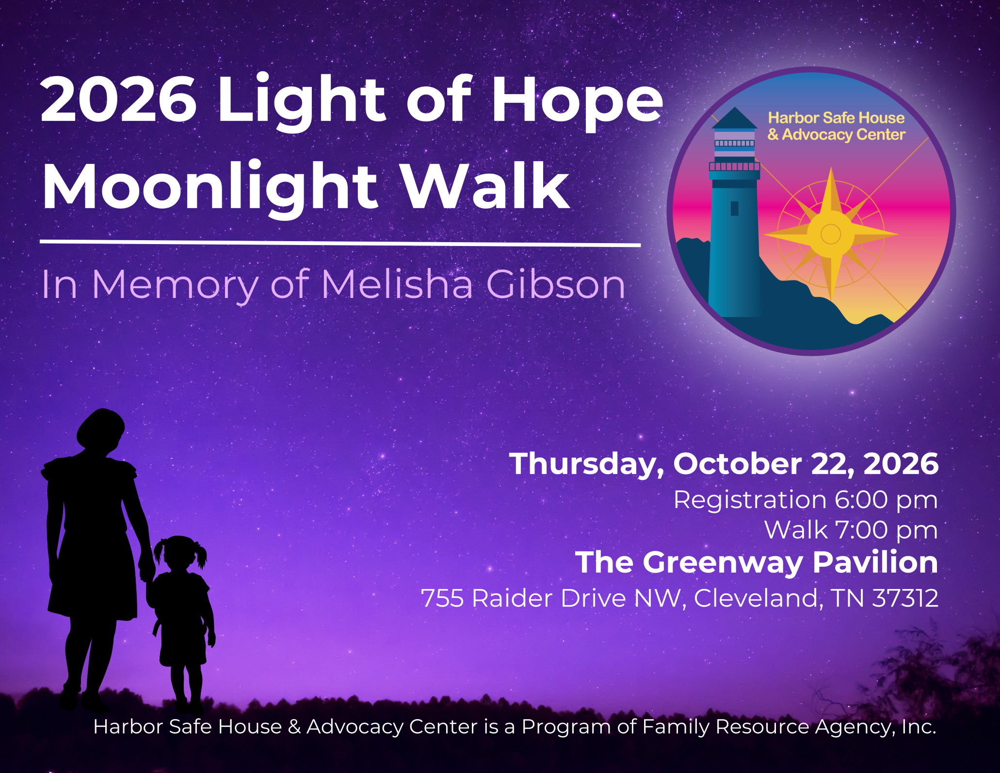 Campaign cover image for 2026 Light of Hope Moonlight Walk