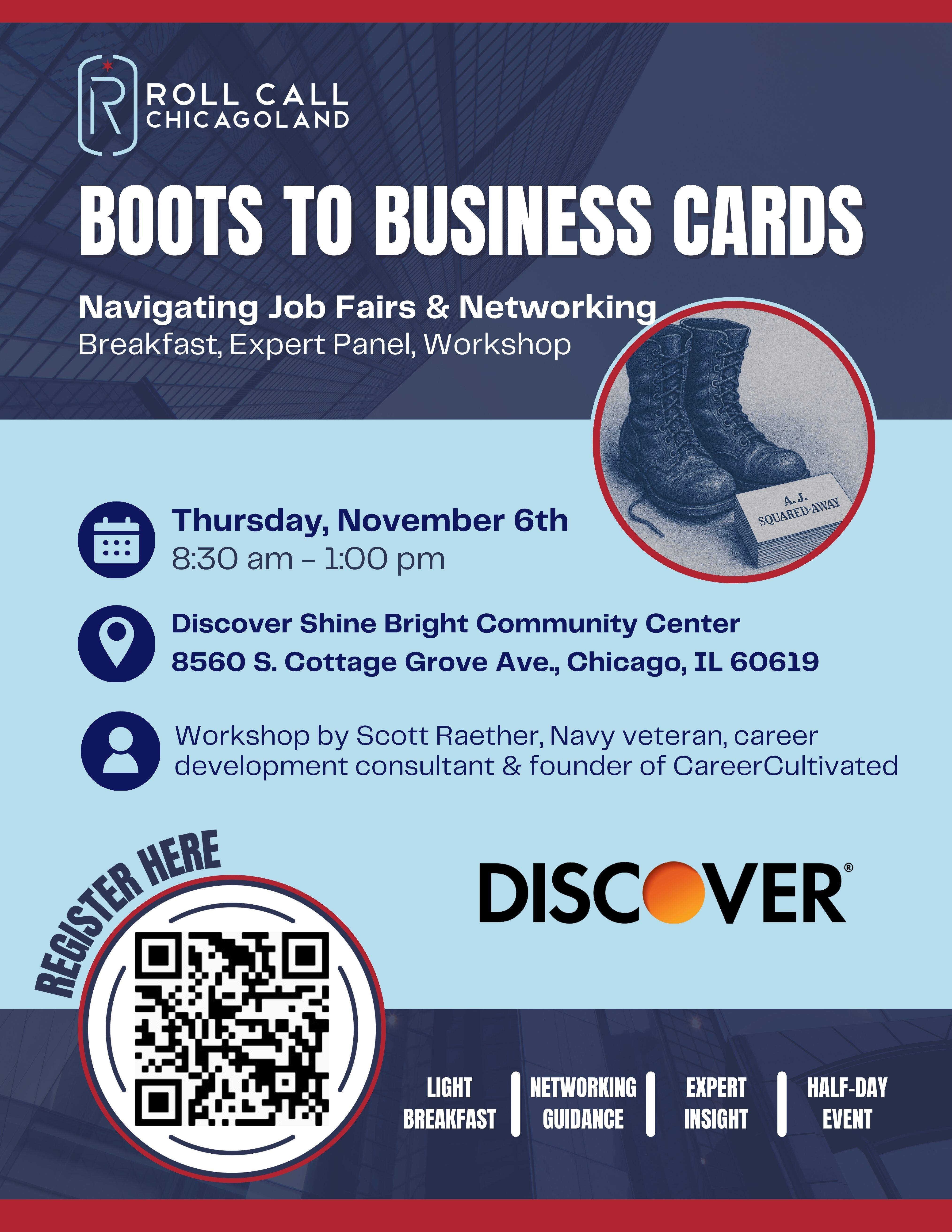 Campaign cover image for Boots to Business Cards: Navigating Job Fairs & Networking