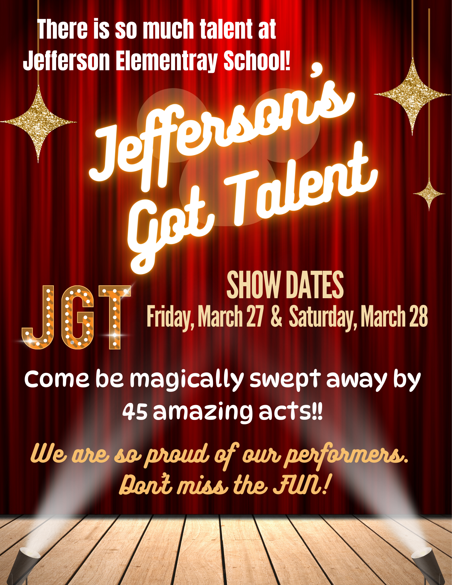 Campaign cover image for Jefferson's Got Talent Show 2026 TICKETS!!