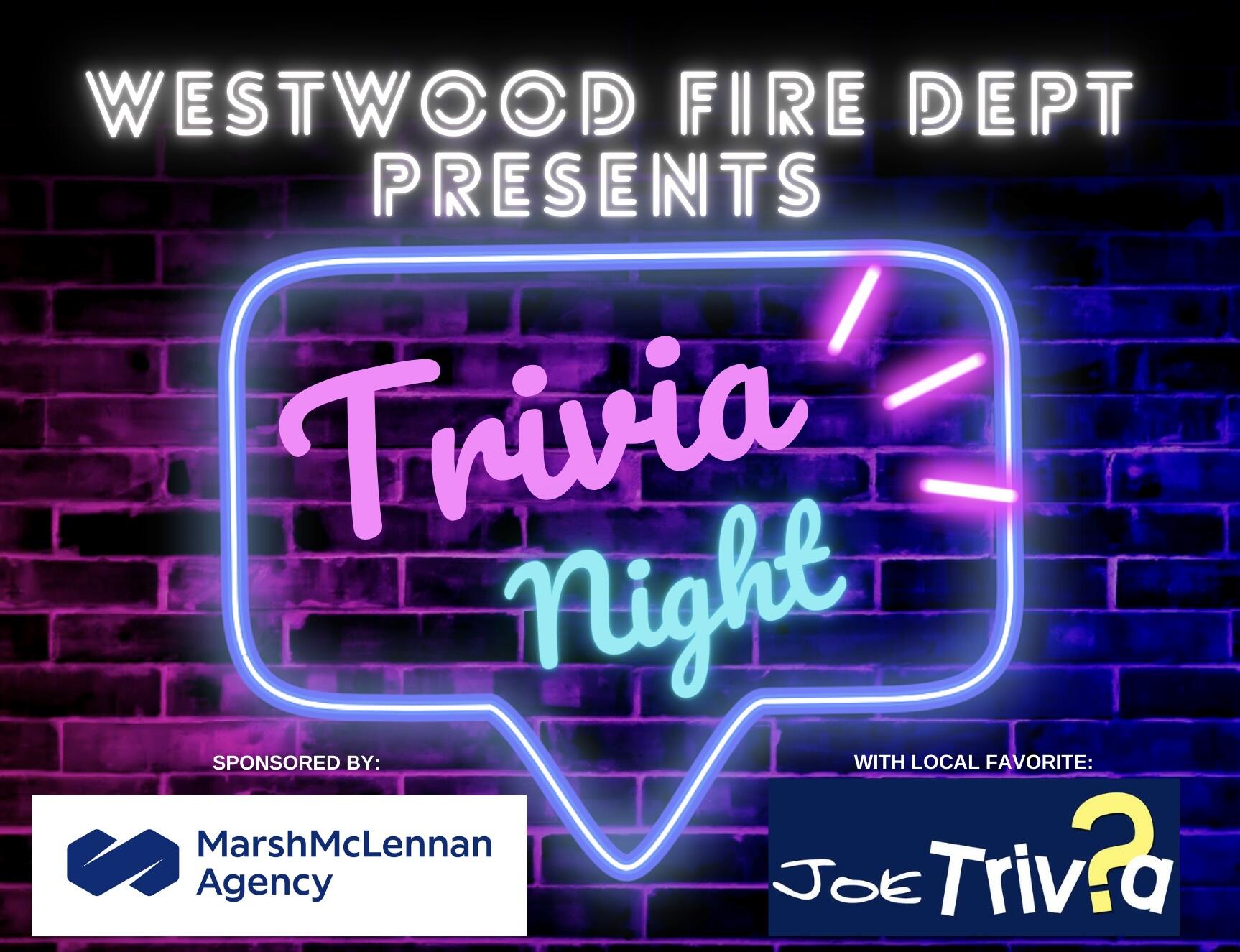 Campaign cover image for Westwood Fire Dept Trivia Night