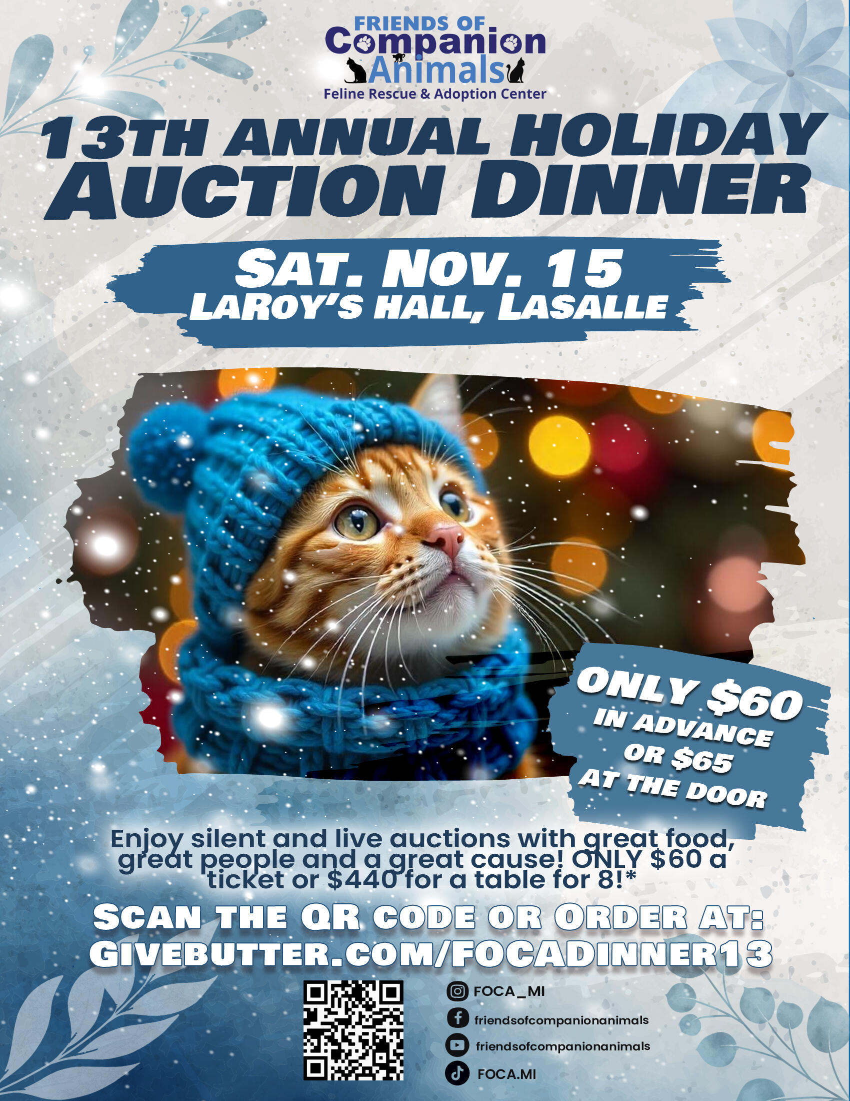 Campaign cover image for FOCA 13th Annual Holiday Auction Dinner 2025