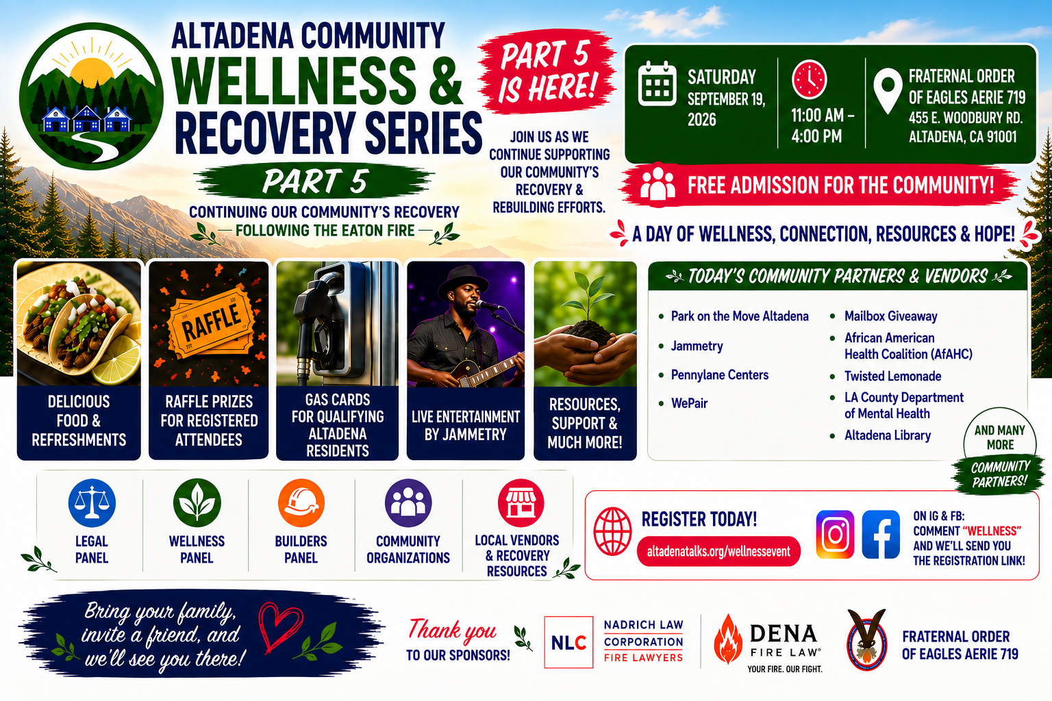 Campaign cover image for Free Altadena Wellness Event – Register Now (SEPT 19, 2026)
