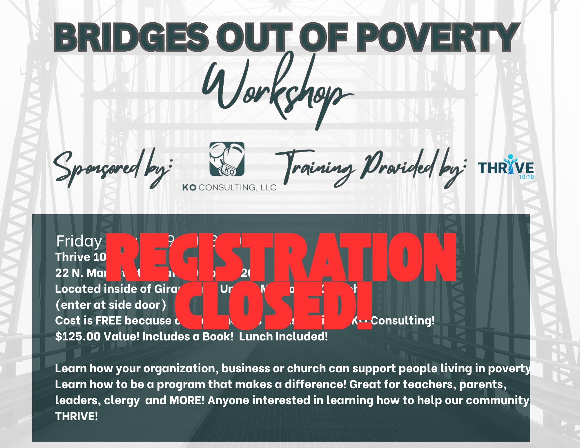 Bridges Out of Poverty May 1, 2026 | Thrive 10-10 Inc
