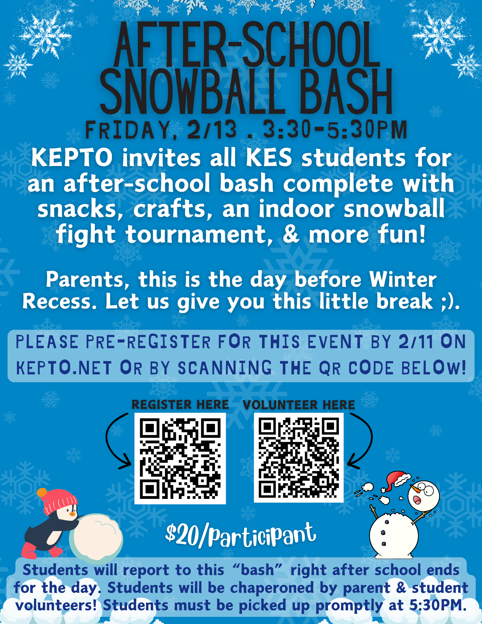 Campaign cover image for After-School Snowball Bash
