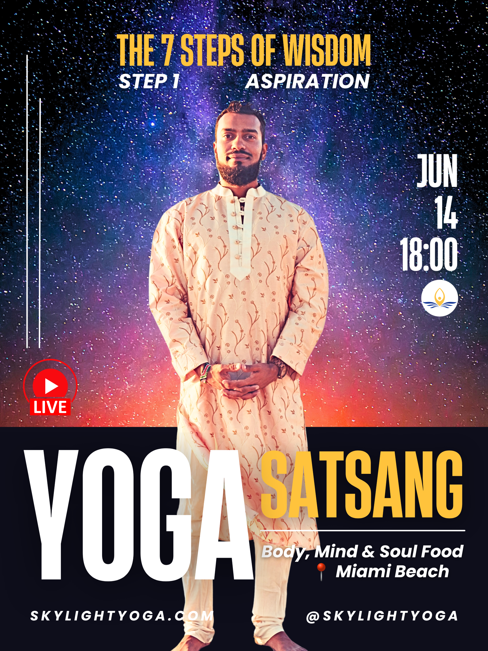 Campaign cover image for YOGA SATSANG: The 7 Steps Of Wisdom