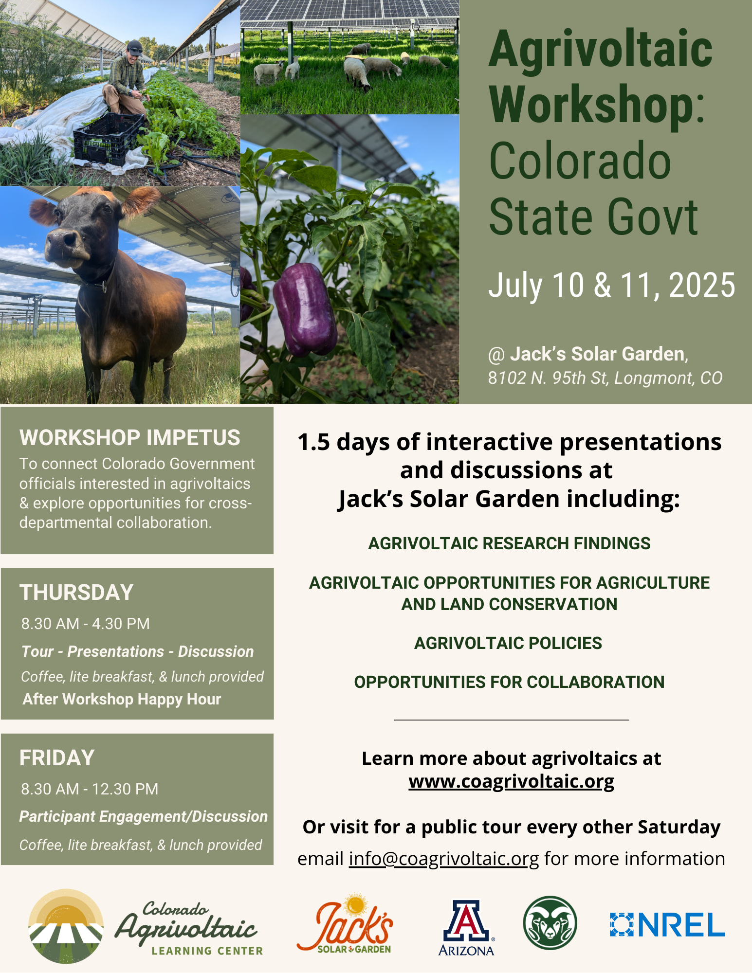 Campaign cover image for Colorado Government Agrivoltaics Workshop