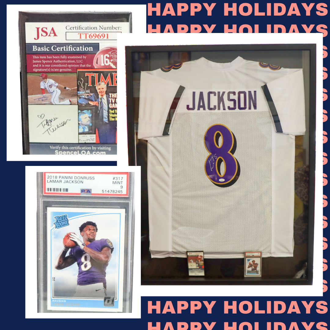 Campaign cover image for Win a Framed Autographed Lamar Jackson Jersey & Rookie Card! 🏈