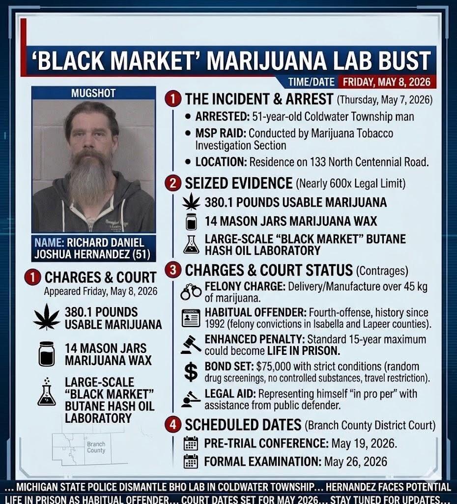 Campaign cover image for Michigan Man Faces 15 Years to Life for WEED!